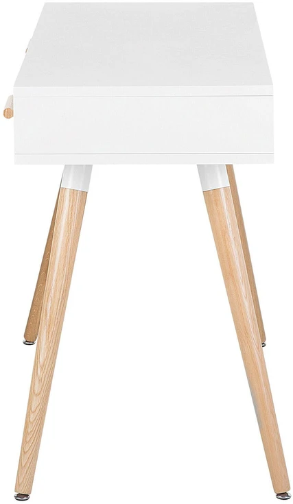 Beliani Rašomasis stalas FRISCO 120 × 45 cm su stalčiais, pilkas