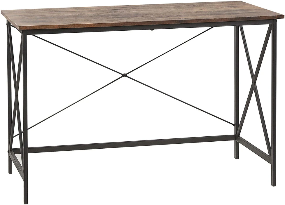Beliani Rašomasis stalas FUTON, tamsiai rudas, 115 cm x 60 cm