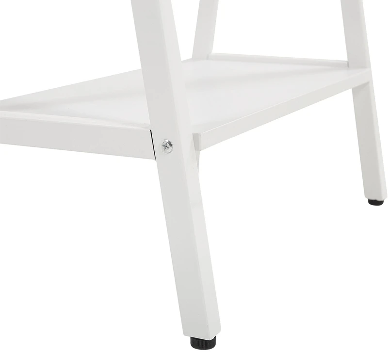 Beliani Rašomasis stalas HEBER rudas/baltas 140 cm 60 cm su stalčiais