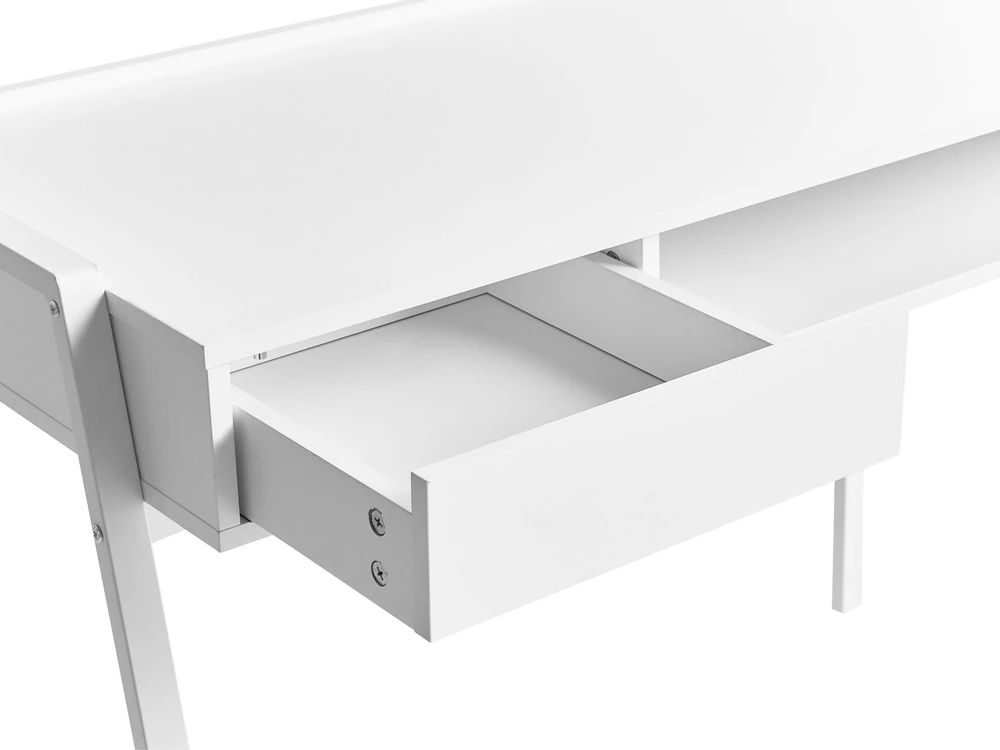 Beliani Rašomasis stalas KOFOTEN baltas 107 cm 48 cm