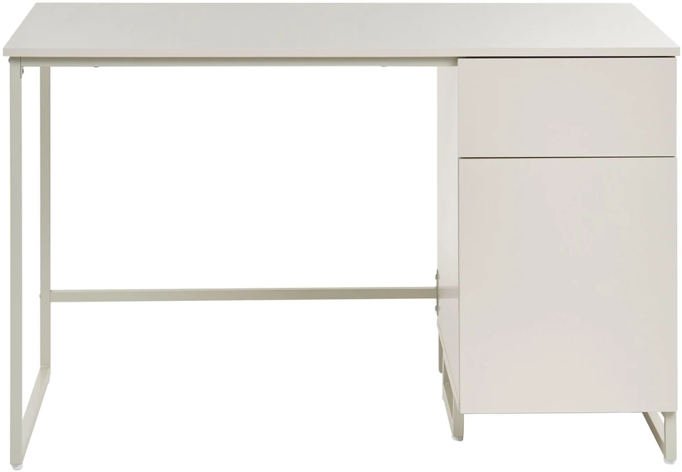 Beliani Rašomasis stalas LEXTON, šviesiai smėlio spalvos, 120 x 60 cm, su stalčiais