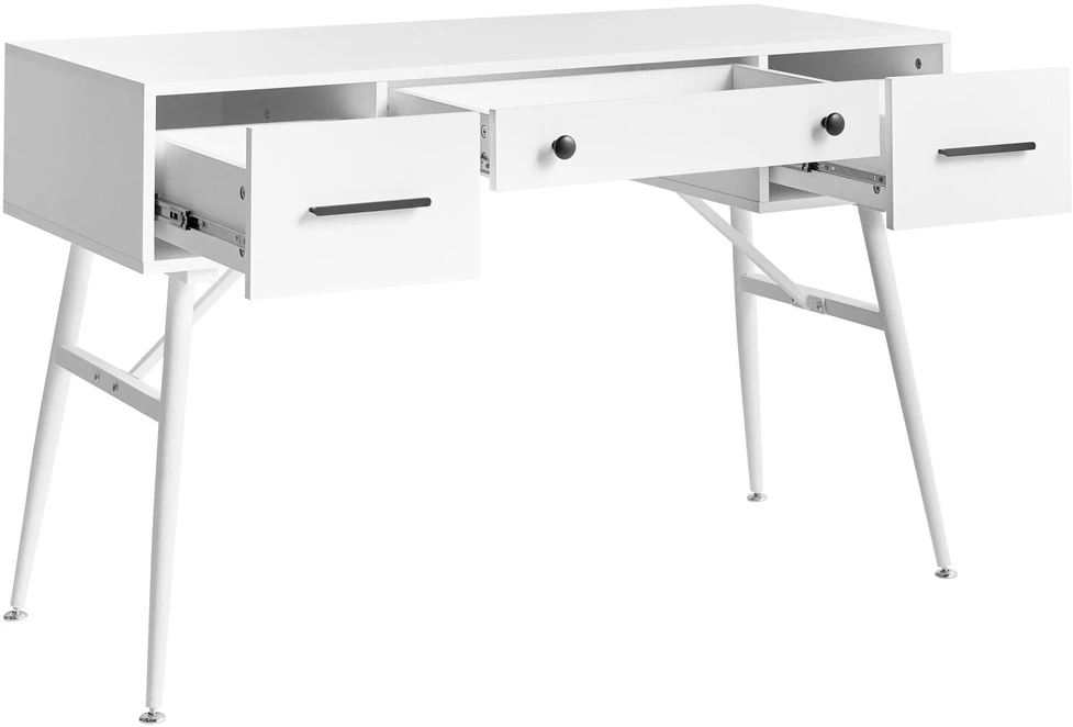 Beliani Rašomasis stalas MARFLA, baltas, 120 cm x 50 cm