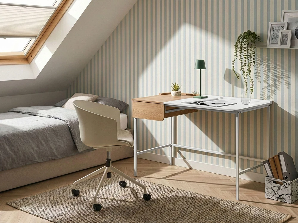 Beliani Rašomasis stalas OCATE baltas 120 cm 60 cm