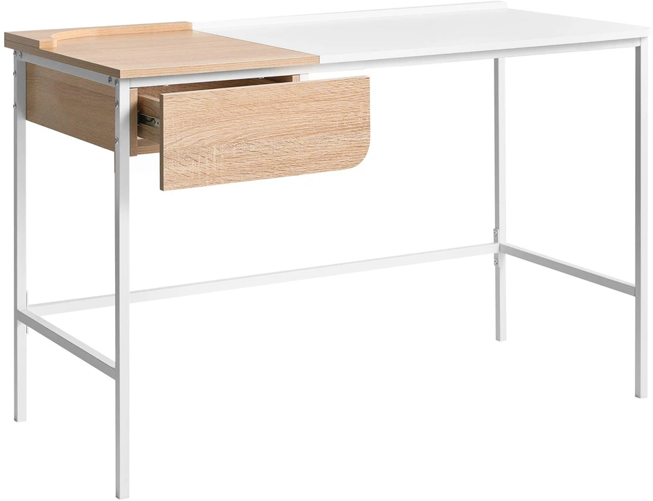 Beliani Rašomasis stalas OCATE baltas 120 cm 60 cm