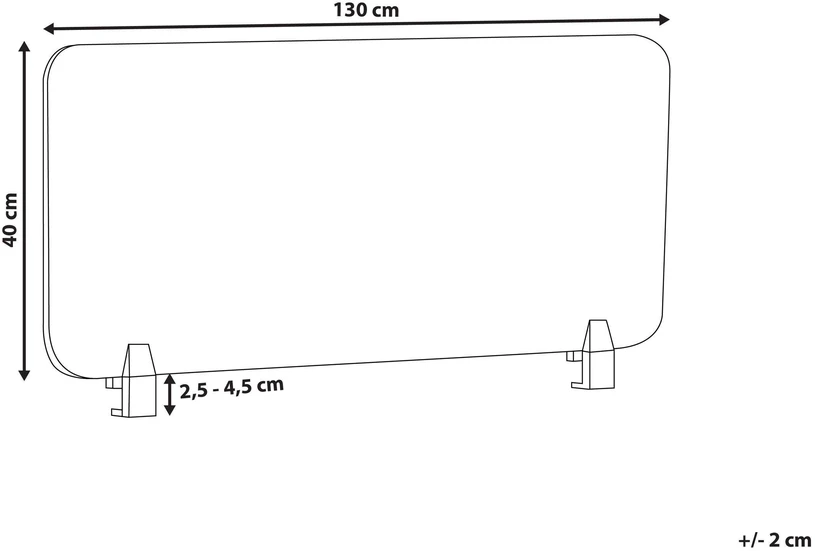 Beliani Rašomasis stalas pertvara WALLY 130 x 40 cm Šviesiai raudona