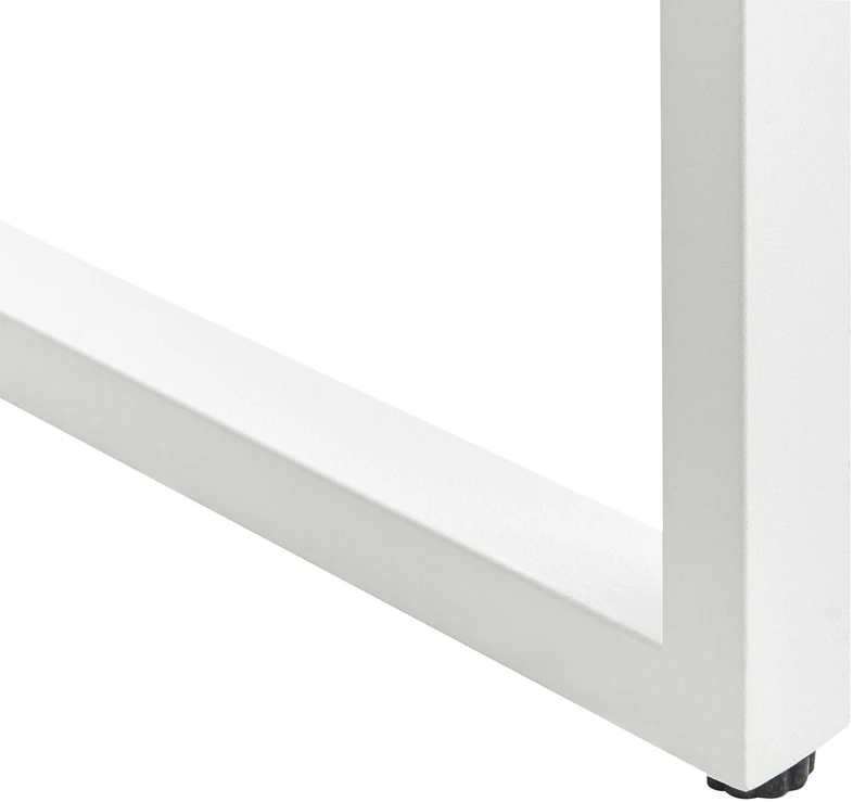 Beliani Rašomasis stalas su perforuota lenta BUXTON, baltas, 84 cm x 48 cm