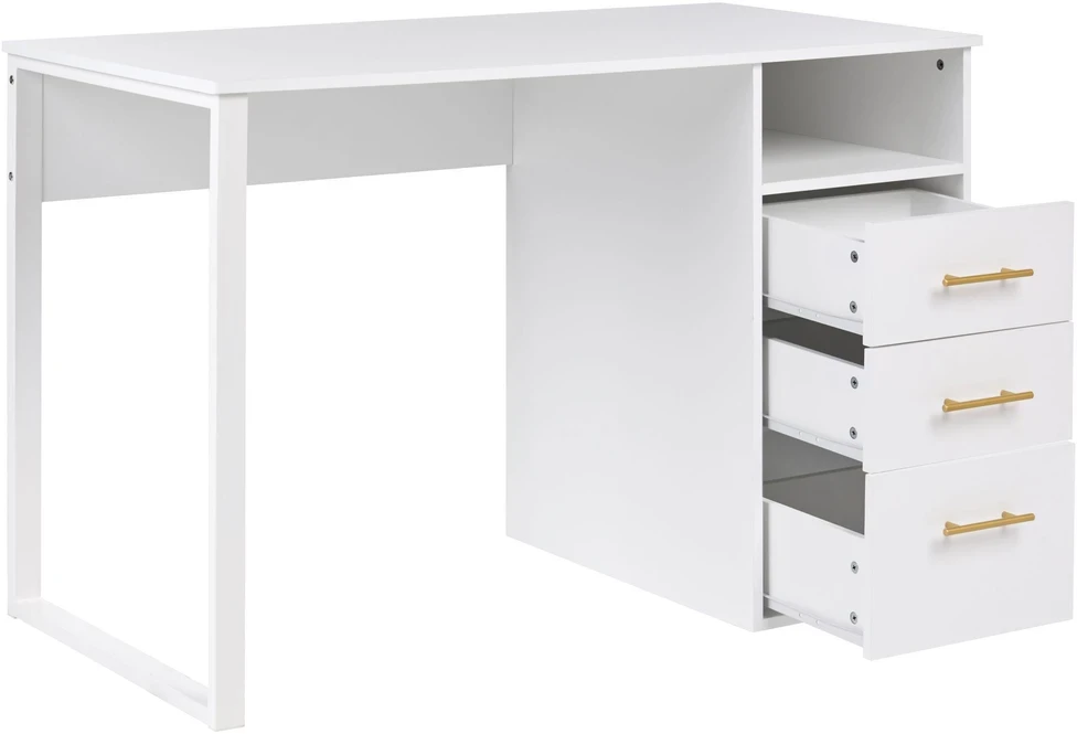 Beliani Rašomasis stalas ZERLAY baltas 120 cm 60 cm
