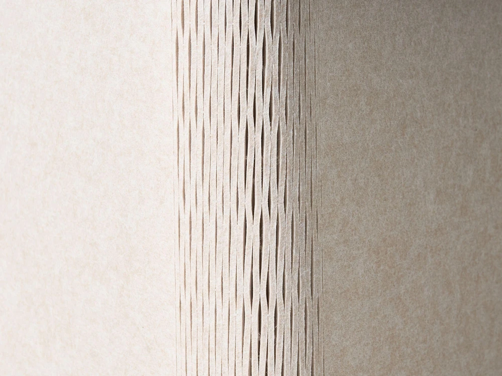 Beliani Rašomojo stalo pertvara FOLDY 120 x 50 cm, smėlio spalvos