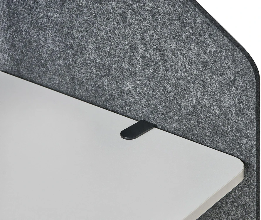 Beliani Rašomojo stalo pertvara FOLDY 120 x 50 cm tamsiai pilka