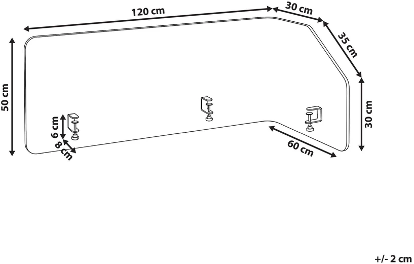 Beliani Rašomojo stalo pertvara FOLDY 120 x 50 cm šviesiai žalia