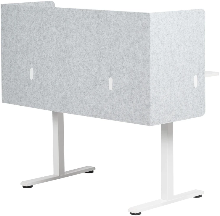 Beliani Rašomojo stalo pertvara SOLOA 210 x 61 cm pilka