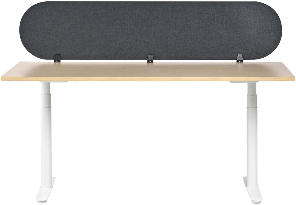 Beliani Rašomojo stalo pertvara SPARKY 180 x 40 cm tamsiai pilka