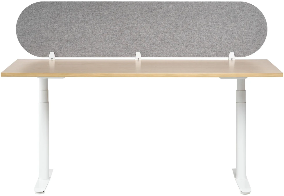Beliani Rašomojo stalo pertvara SPARKY 180 x 40 cm šviesiai pilka