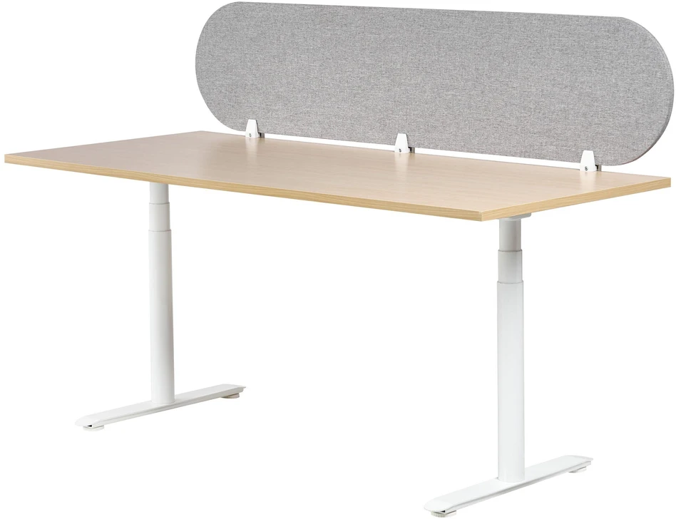 Beliani Rašomojo stalo pertvara SPARKY 180 x 40 cm šviesiai pilka