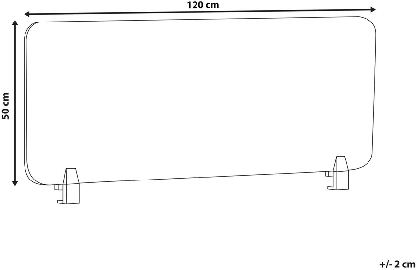 Beliani Rašomojo stalo pertvara SPLIT 120 x 50 cm, smėlio spalvos