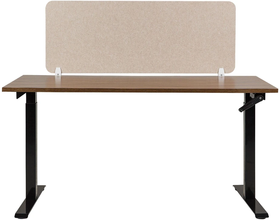 Beliani Rašomojo stalo pertvara SPLIT 120 x 50 cm, smėlio spalvos