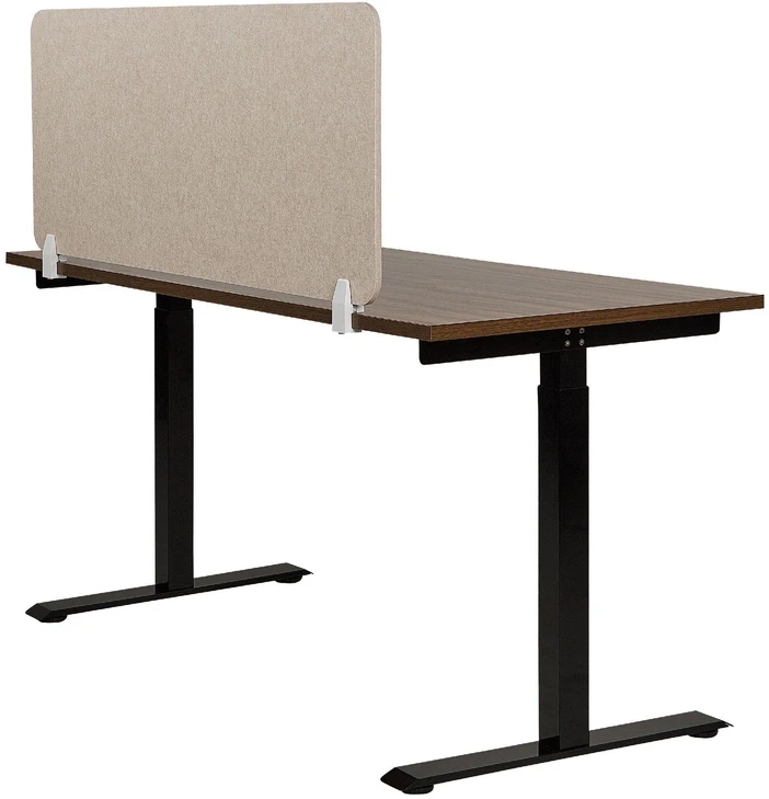 Beliani Rašomojo stalo pertvara SPLIT 120 x 50 cm, smėlio spalvos