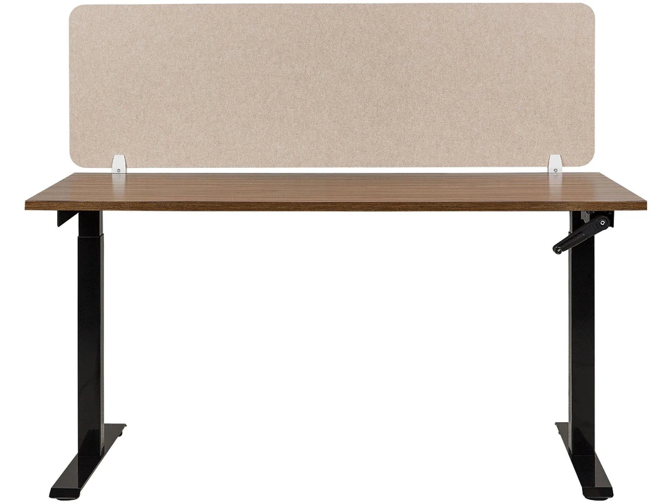Beliani Rašomojo stalo pertvara SPLIT 160 x 50 cm, smėlio spalvos