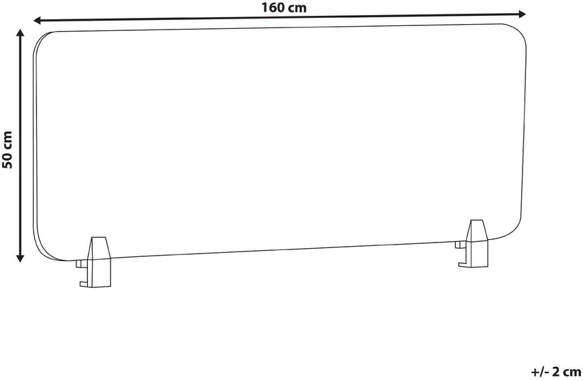 Beliani Rašomojo stalo pertvara SPLIT 160 x 50 cm, persikų spalvos