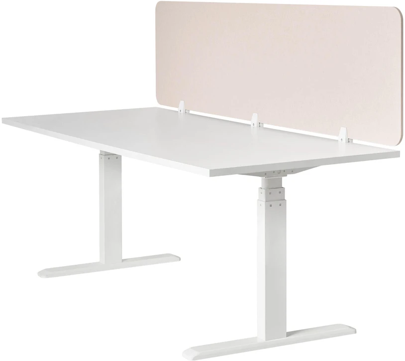 Beliani Rašomojo stalo pertvara SPLIT 180 x 50 cm smėlio spalvos
