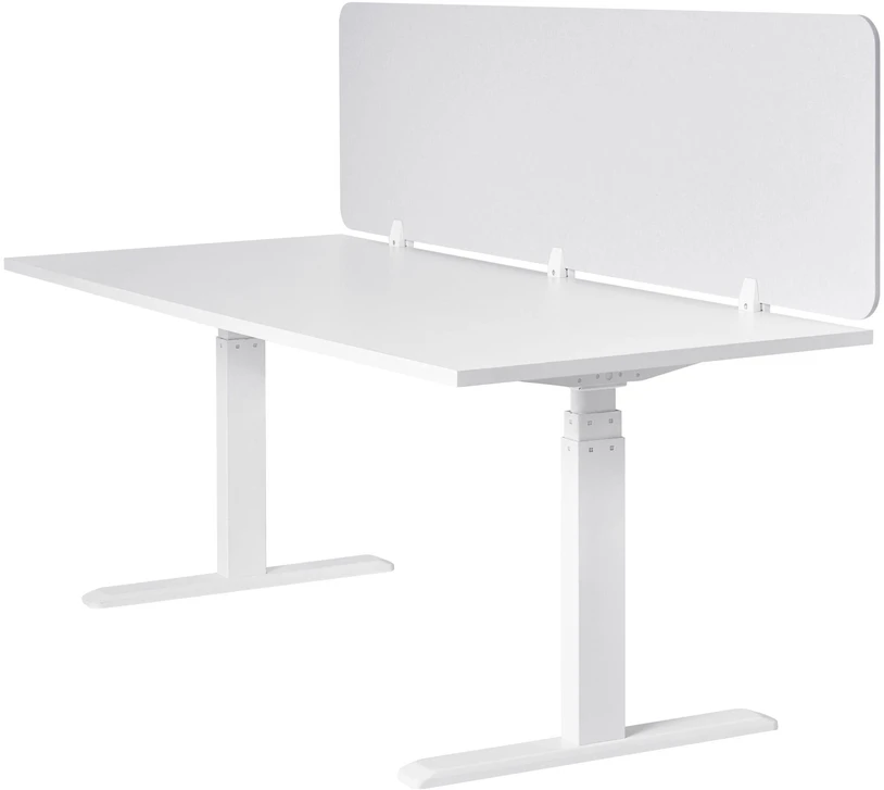 Beliani Rašomojo stalo pertvara SPLIT 180 x 50 cm, balkšva