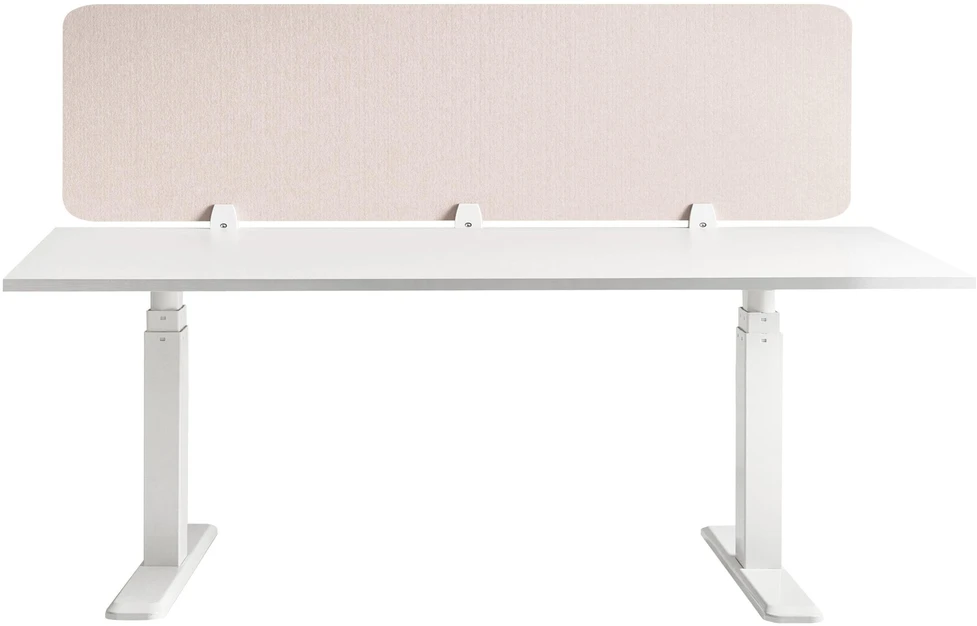 Beliani Rašomojo stalo pertvara SPLIT 180 x 50 cm smėlio spalvos