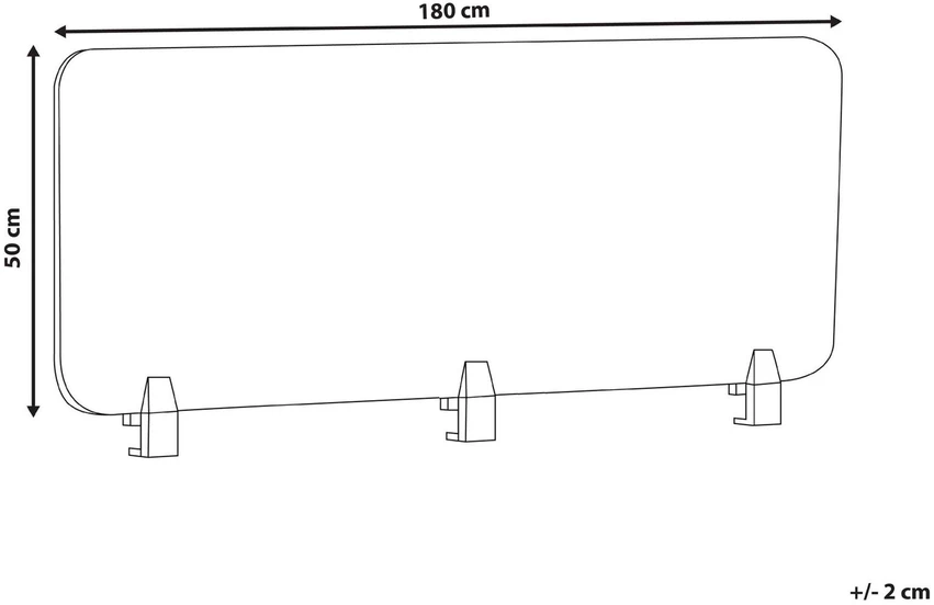 Beliani Rašomojo stalo pertvara SPLIT 180 x 50 cm žalia