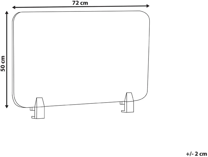 Beliani Rašomojo stalo pertvara SPLIT 72 x 50 cm, balta