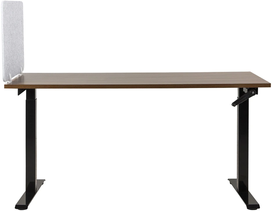 Beliani Rašomojo stalo pertvara SPLIT 80 x 50 cm Pilka