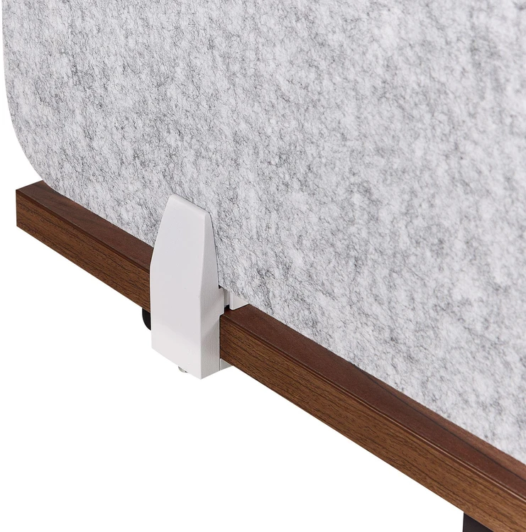 Beliani Rašomojo stalo pertvara SPLIT 80 x 50 cm Pilka
