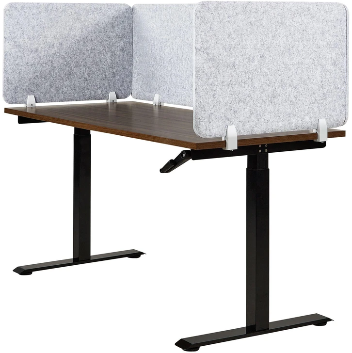 Beliani Rašomojo stalo pertvara SPLIT 80 x 50 cm Pilka