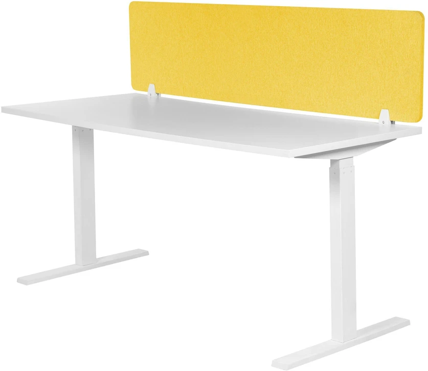 Beliani Rašomojo stalo pertvara WALLY 160 x 40 cm geltona