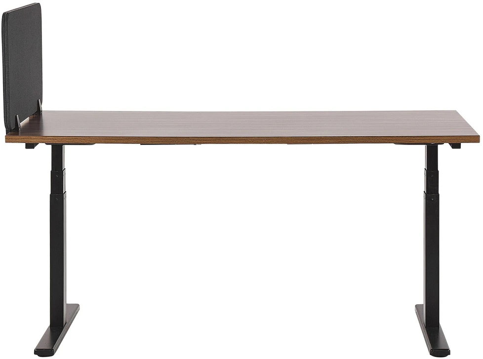 Beliani Rašomojo stalo pertvara WALLY 160 x 40 cm tamsiai pilka