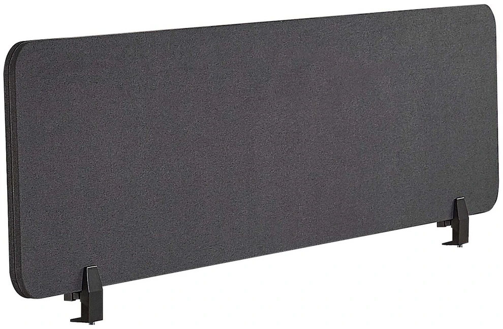 Beliani Rašomojo stalo pertvara WALLY 160 x 40 cm tamsiai pilka