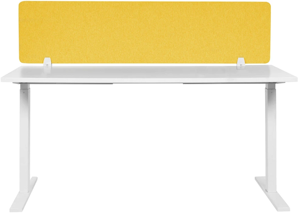 Beliani Rašomojo stalo pertvara WALLY 160 x 40 cm geltona