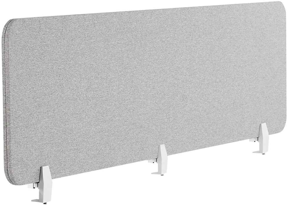 Beliani Rašomojo stalo pertvara WALLY 180 x 40 cm šviesiai pilka