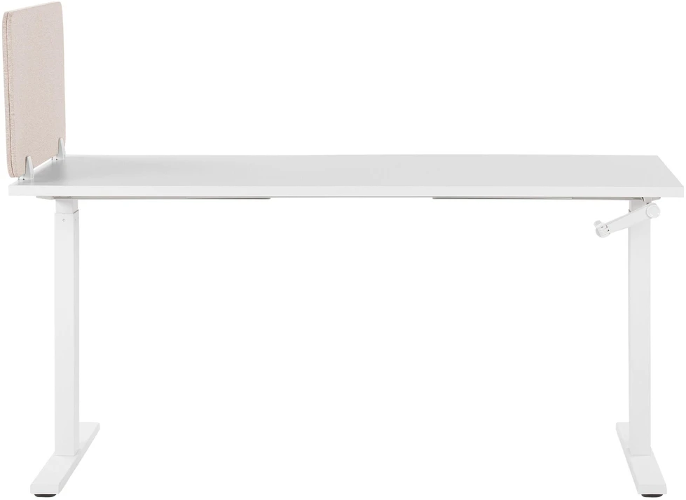Beliani Rašomojo stalo pertvara WALLY 72 x 40 cm, smėlio spalvos
