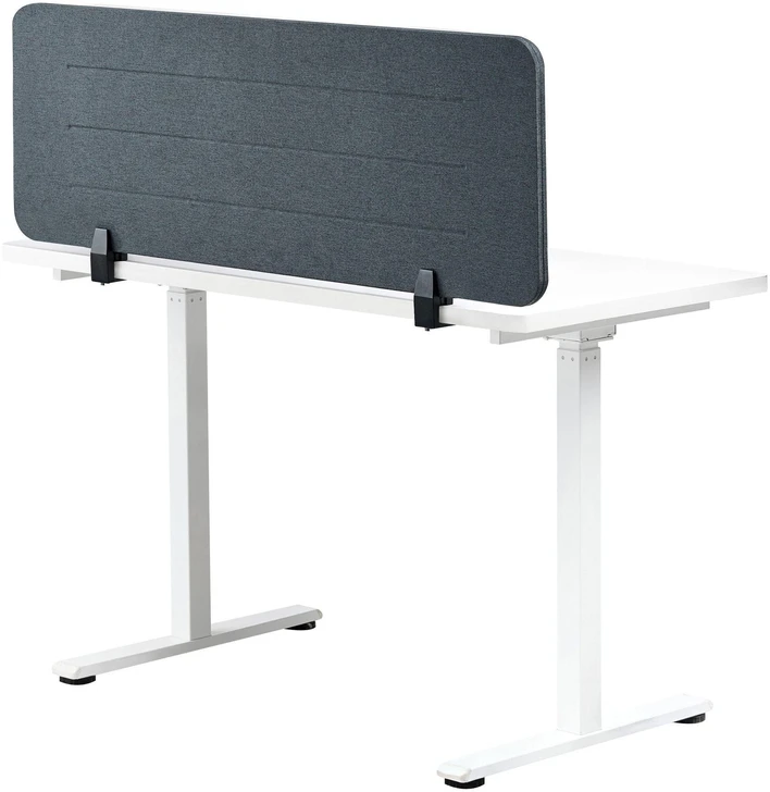 Beliani Rašomojo stalo pertvara ZIGGY 120 x 40 cm tamsiai pilka