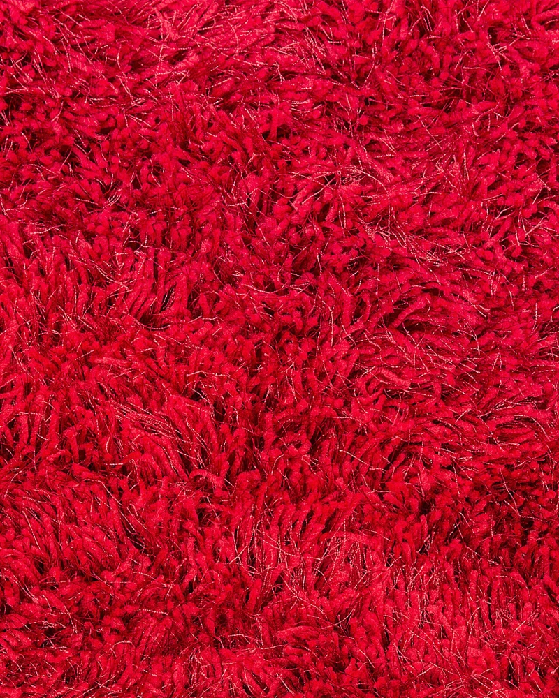 Beliani Raštuotas kilimas shaggy CIDE raudonas 200 x 300 cm
