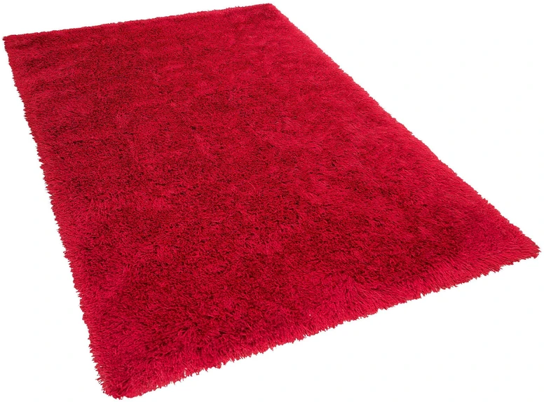 Beliani Raštuotas kilimas shaggy CIDE raudonas 200 x 300 cm