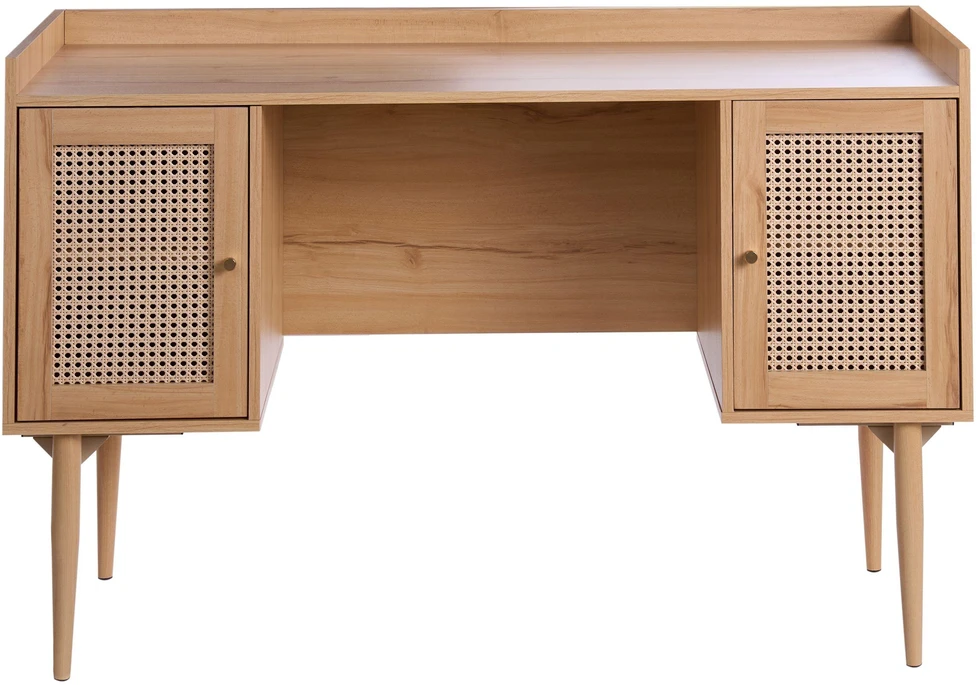 Beliani RATANA rašomasis stalas, 130 × 50 cm, šviesiai rudas