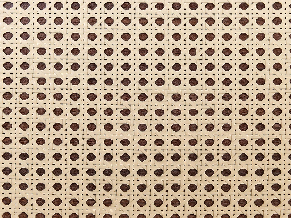Beliani Rataninė lova MONPAZIER 160 x 200 cm tamsiai ruda