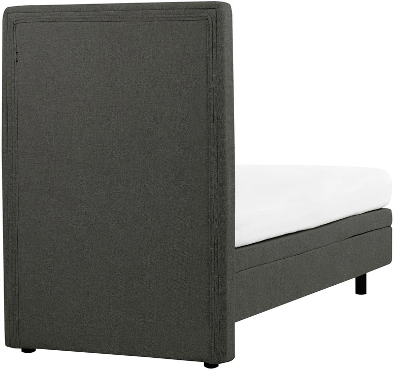 Beliani Reguliuojama lova CASTELLAN 80 x 200 cm tamsiai pilka