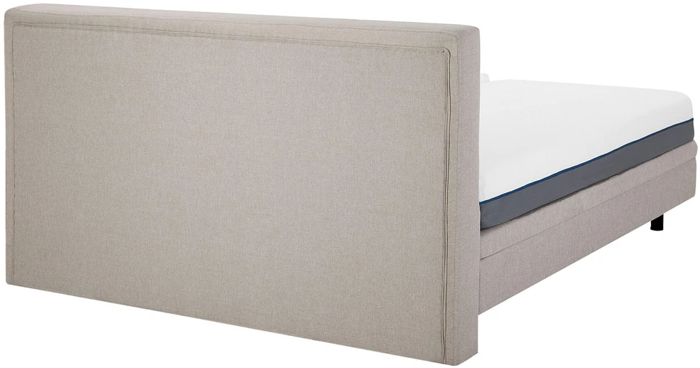 Beliani Reguliuojama lova DUKE 180 x 200 cm smėlio spalvos