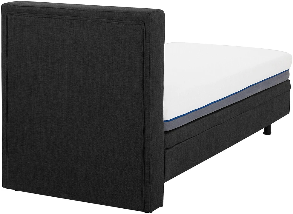 Beliani Reguliuojama lova DUKE 80 x 200 cm tamsiai pilka