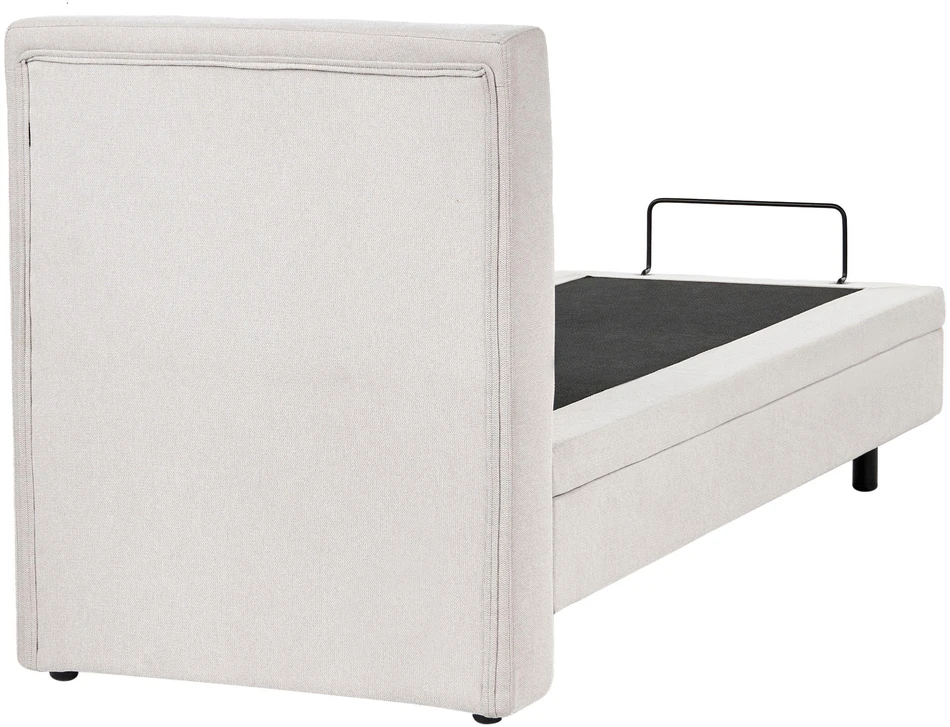Beliani Reguliuojama lova VICEROY 80 x 200 cm šviesiai smėlio spalvos