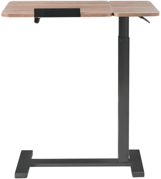 Beliani Reguliuojamas nešiojamojo kompiuterio stalas SCHOLA rudas/juodas 70 cm 40 cm