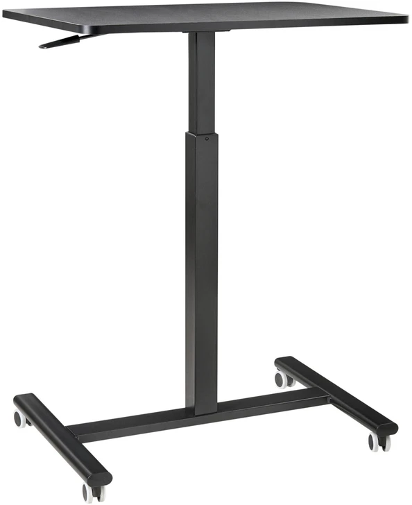 Beliani Reguliuojamas nešiojamojo kompiuterio stalas ACADEMIA juodas 65 cm 48 cm