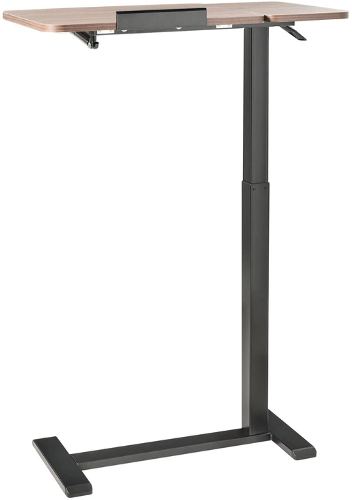 Beliani Reguliuojamas nešiojamojo kompiuterio stalas SCHOLA rudas/juodas 70 cm 40 cm
