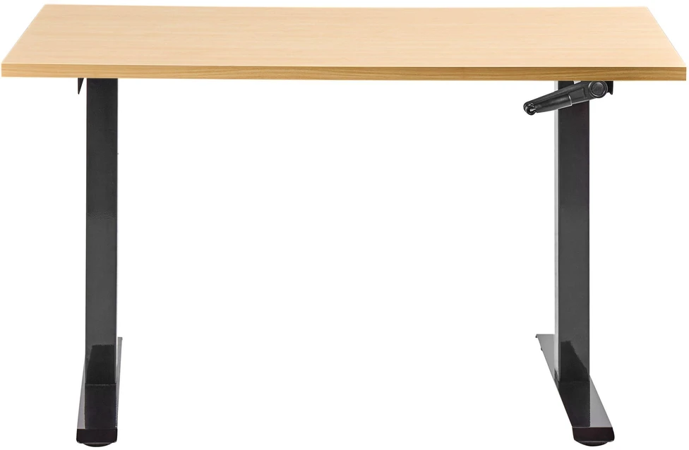 Beliani Reguliuojamo aukščio rašomasis stalas DESTINES juodas/šviesiai rudas 120 cm 72 cm